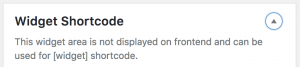 Widget Shortcode